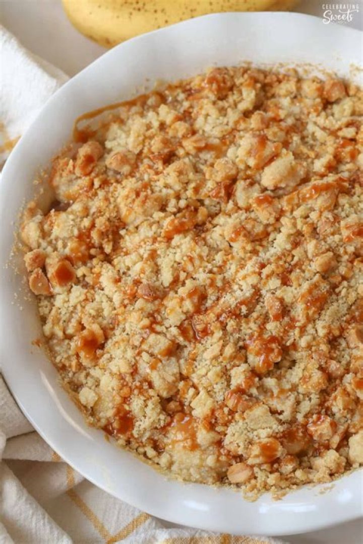 Banana Macadamia Nut Crumble - Celebrating Sweets