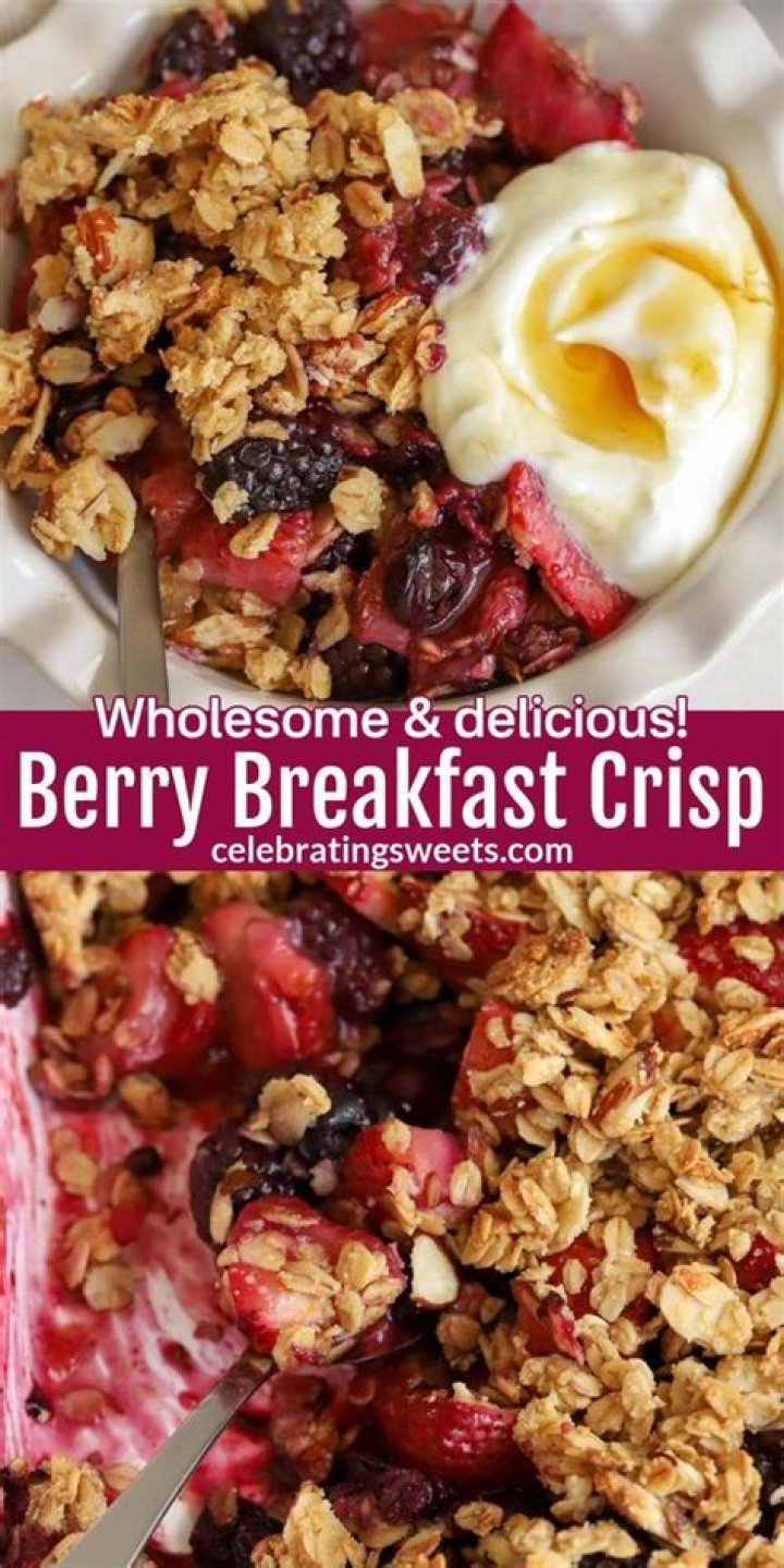 Berry Breakfast Crisp - Celebrating Sweets