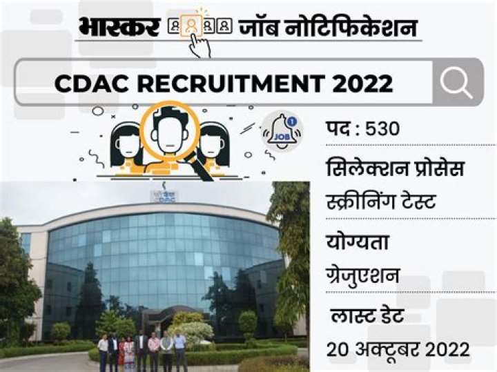 CDAC Recruitment 2017 - 2018|Mohali|Noida|Bangalore|Pune|Hyderabad|Result